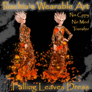 falling leaves dress poster